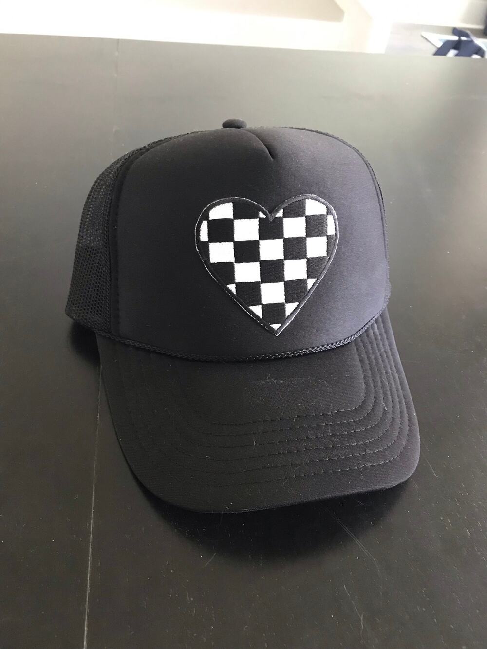 Otto Checker Heart Trucker Hat
